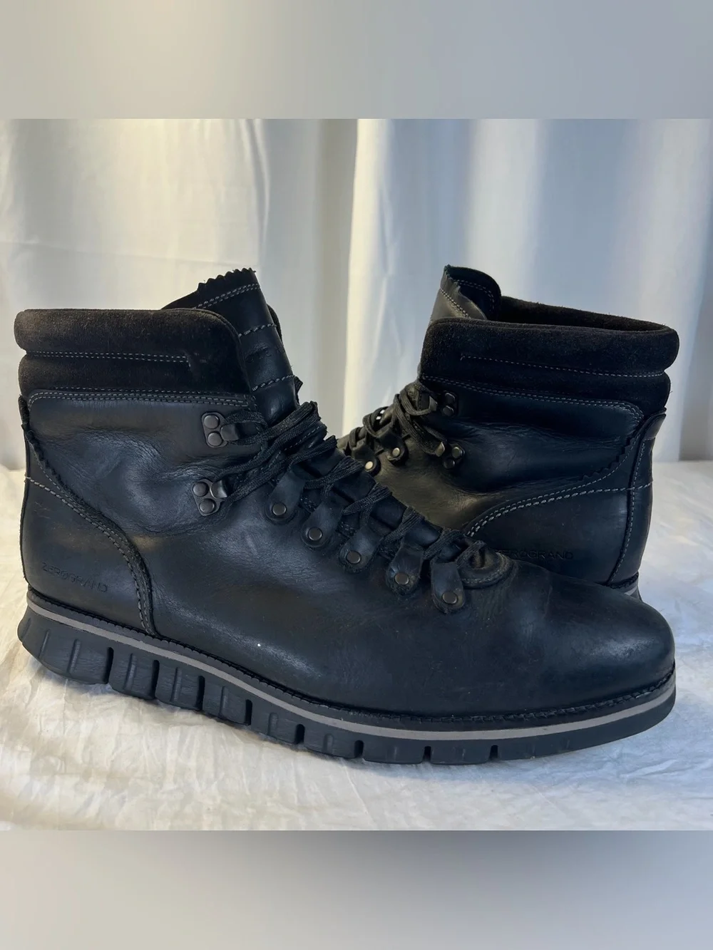 Cole Haan ZeroGrand Hiker Boots Waterproof Black Leather C30403 Men’s sz11.5W